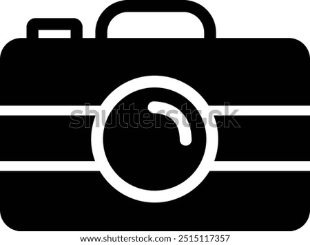 photo camera of rounded square shape icon in flat. different style vector for apps or website Photography raster image gallery symbol, sign. Isolated on transparent background