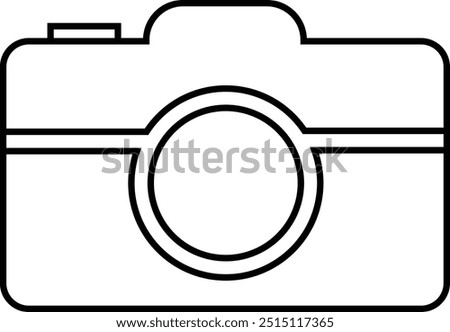 photo camera of rounded square shape icon in line. different style vector for apps or website Photography raster image gallery symbol, sign. Isolated on transparent background