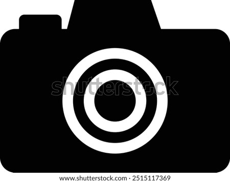 photo camera of rounded square shape icon in flat. different style vector for apps or website Photography raster image gallery symbol, sign. Isolated on transparent background