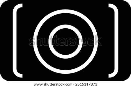 photo camera of rounded square shape icon in flat. different style vector for apps or website Photography raster image gallery symbol, sign. Isolated on transparent background