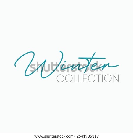 Winter collection mnemonic logo, text logo