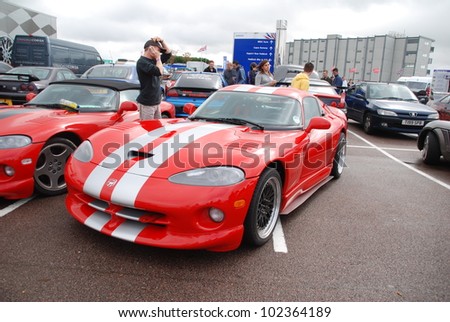 NORTHAMPTON, ENGLAND - SEPTEMBER 7: Dodge Viper GTS on September 7, 2008 in Northampton, England, UK. Silverstone Race Circuit is Host to Annual Trax Automotive Show