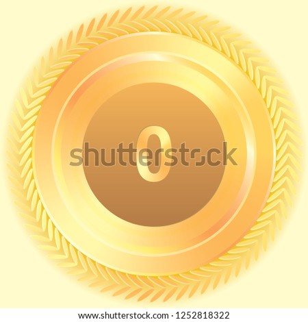 An Illustrated Icon Isolated on a Background - Circle 0 Filled