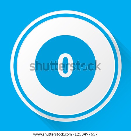 An Illustrated Icon Isolated on a Background - Circle 0 Filled