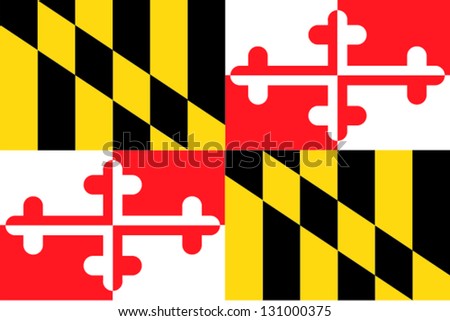 Vector flag of the United States of America State Maryland