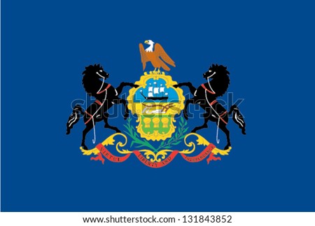 The flag of the United States of America State Pennsylvania