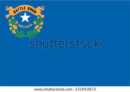 The flag of the United States of America State Nevada