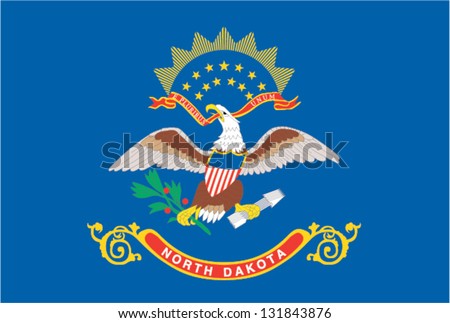 The flag of the United States of America State North Dakota