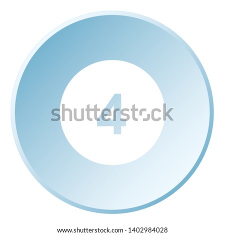 An Illustrated Icon Isolated on a Background - Circle 4 Filled