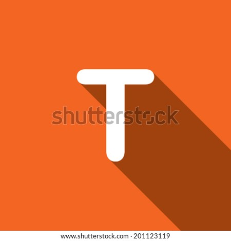 Long Shadow With The Shape Of The Letter T Stock Vector Illustration ...