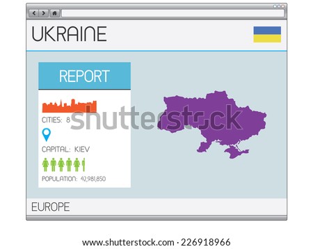 A Set of Infographic Elements for the Country of Ukraine