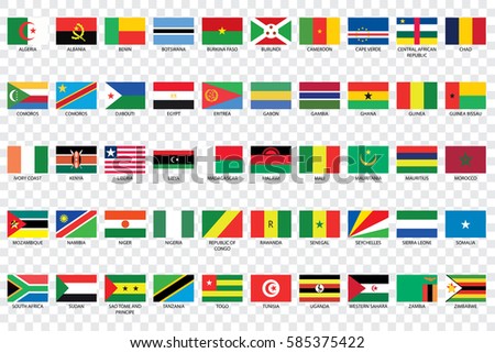 An Illustrated Country Flags of Africa