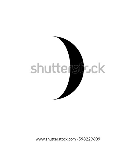 An Illustrated Icon Isolated on a Background - Waxing Cresent Moon