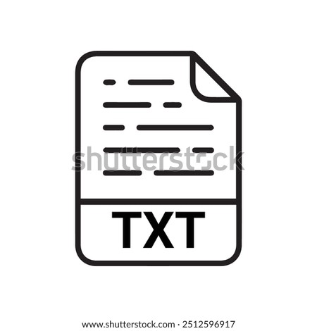 TXT icon, TXT File Icon. Vector File Format. Text File Extension Modern Flat Design