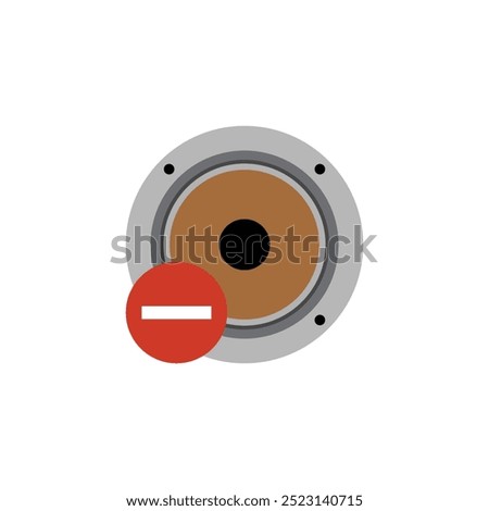 Speaker Generic Circular icon. Speaker icon set illustration. volume minus sign and symbol. loudspeaker icon design