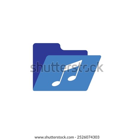 Music Player Folder, music in folder. music folder icon.