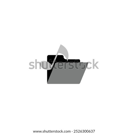 Folder icon for music Vector illustration with white background.