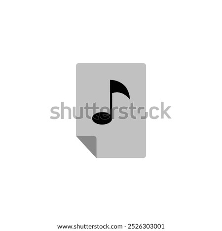 Audio File Icon, Audio file Sound file icon. Vector illustration.