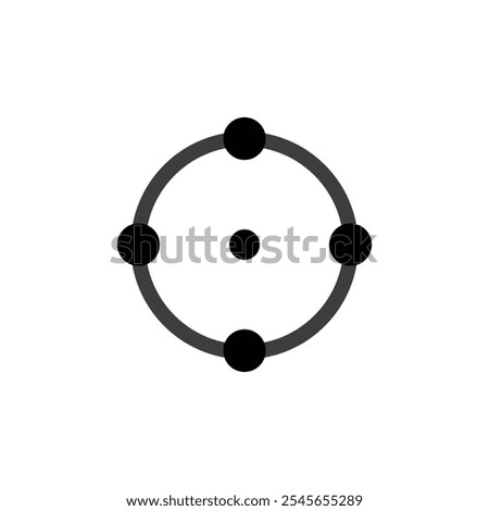 crop circle center Carbon-Box Nucleus Logo Stock Vectors