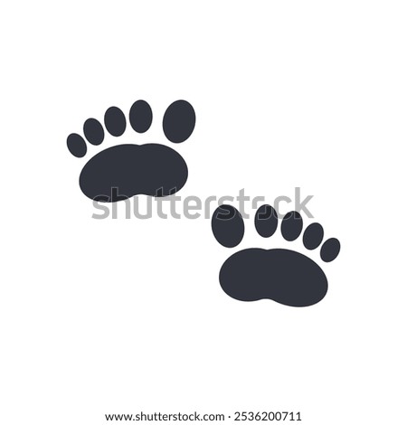 Human Footprint Tiptoe Step Logo Vector Icon Template Illustration