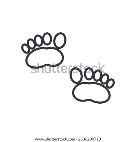 Human Footprint Tiptoe Step Logo Vector Icon Template Illustration