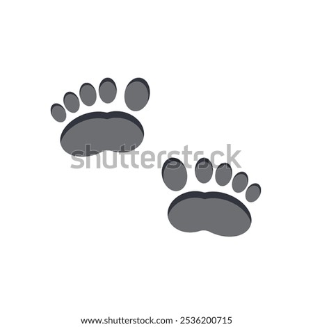 Human Footprint Tiptoe Step Logo Vector Icon Template Illustration