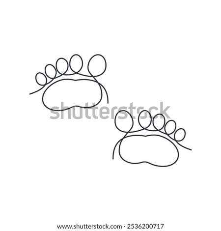 Human Footprint Tiptoe Step Logo Vector Icon Template Illustration