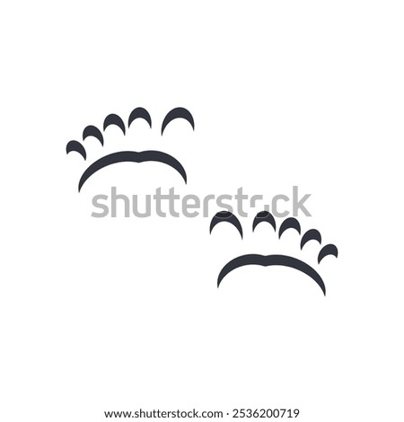 Human Footprint Tiptoe Step Logo Vector Icon Template Illustration