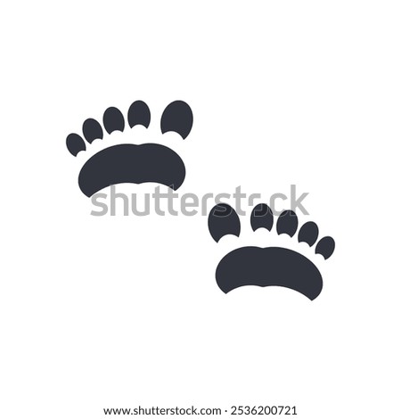 Human Footprint Tiptoe Step Logo Vector Icon Template Illustration