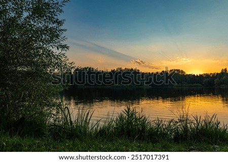 Similar – Foto Bild Nacht auf dem See in den Bergen