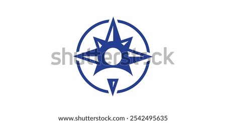 logo design people and navigation, compass, direction, boss, job, vector, icon, symbol, creative.