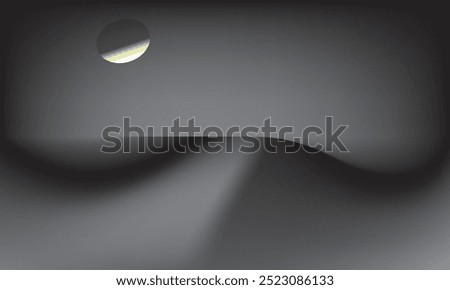 Beautiful moon in view dark background design