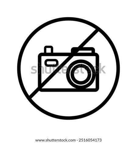 o camera icon, no photo, stop, not to take photographs,