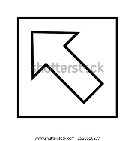 arrow unit icon arrow sign slanted left
Black, white background. Perfect for app and web interfaces, infographics,