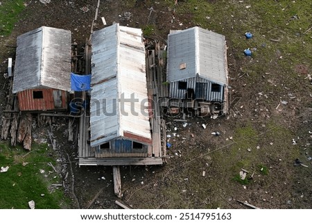 Similar – Image, Stock Photo Riverbed in drought