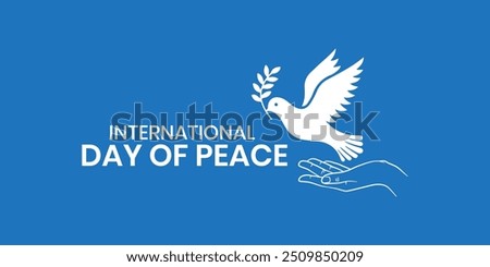 International Day of Living Together in Peace banner template vector illustration. World Peace Day. International Day of Peace. World Science Day for Peace and Development, No war concept