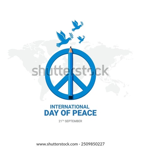 International Day of Living Together in Peace banner template vector illustration. World Peace Day. International Day of Peace. World Science Day for Peace and Development, No war concept