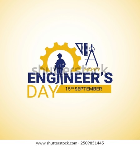 Engineers' Day in India is celebrated on September 15, Vector illustration creative design banner poster social media design for Engineer's Day. happy Labour Day or International Workers Day May