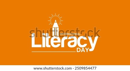 International Literacy Day. Education Day concept. World Literacy Day Logo Theme Idea Creative vector illustration.