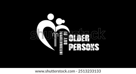 International Day of Older Persons Creative unique idea design logo banner poster social media web background isolated vector illustration older person symbol icon love care respect our elder citizens