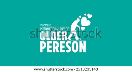 International Day of Older Persons Creative unique idea design logo banner poster social media web background isolated vector illustration older person symbol icon love care respect our elder citizens