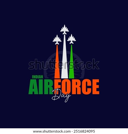 Indian Air Force Day, Air Force Day creative banner poster logo background web social media design vector illustration isolated.