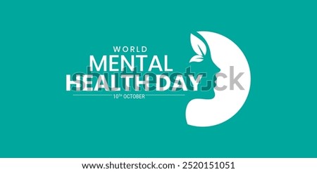 World Mental Health Day logo vector illustration creative banner poster web design for social media ads, Mental Freedom concept, Mental health, brain disorder idea. Alzheimer's and Psychology 