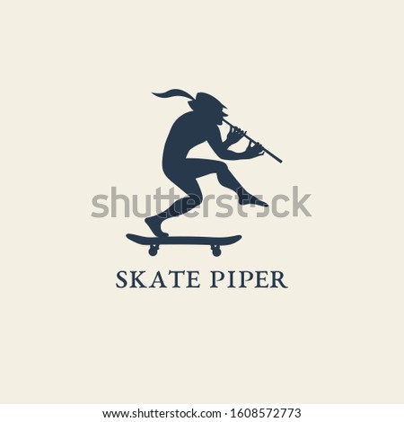 Logo with a Hamelnsky Pied Piper Skater