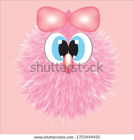 Doll furby pink cute hair