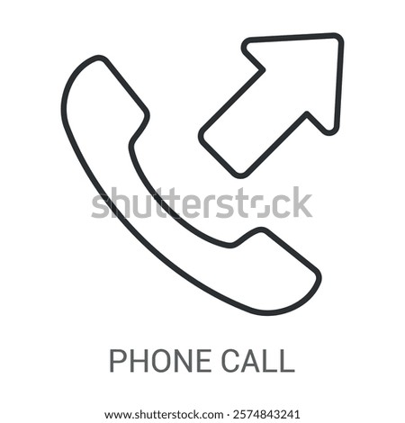 Phone call icon vector illustration line style