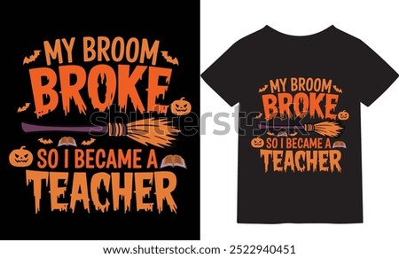 Embrace the spooky season with a touch of humor! This fun and quirky Halloween t-shirt design features the phrase 