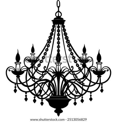 big chandelier multiple vector art