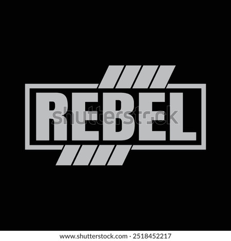 Rebel, logo or typography design art 