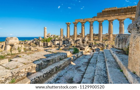 Foto Bild Segesta, antiker griechischer Tempel, Sizilien, Italien.